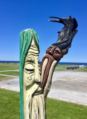 Driftwood artwork in the local park.