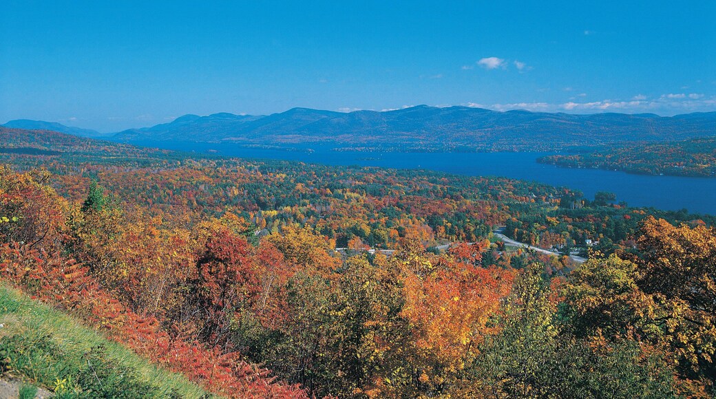 Lake George and fall colours, Adirondack Mountains, New York, USA