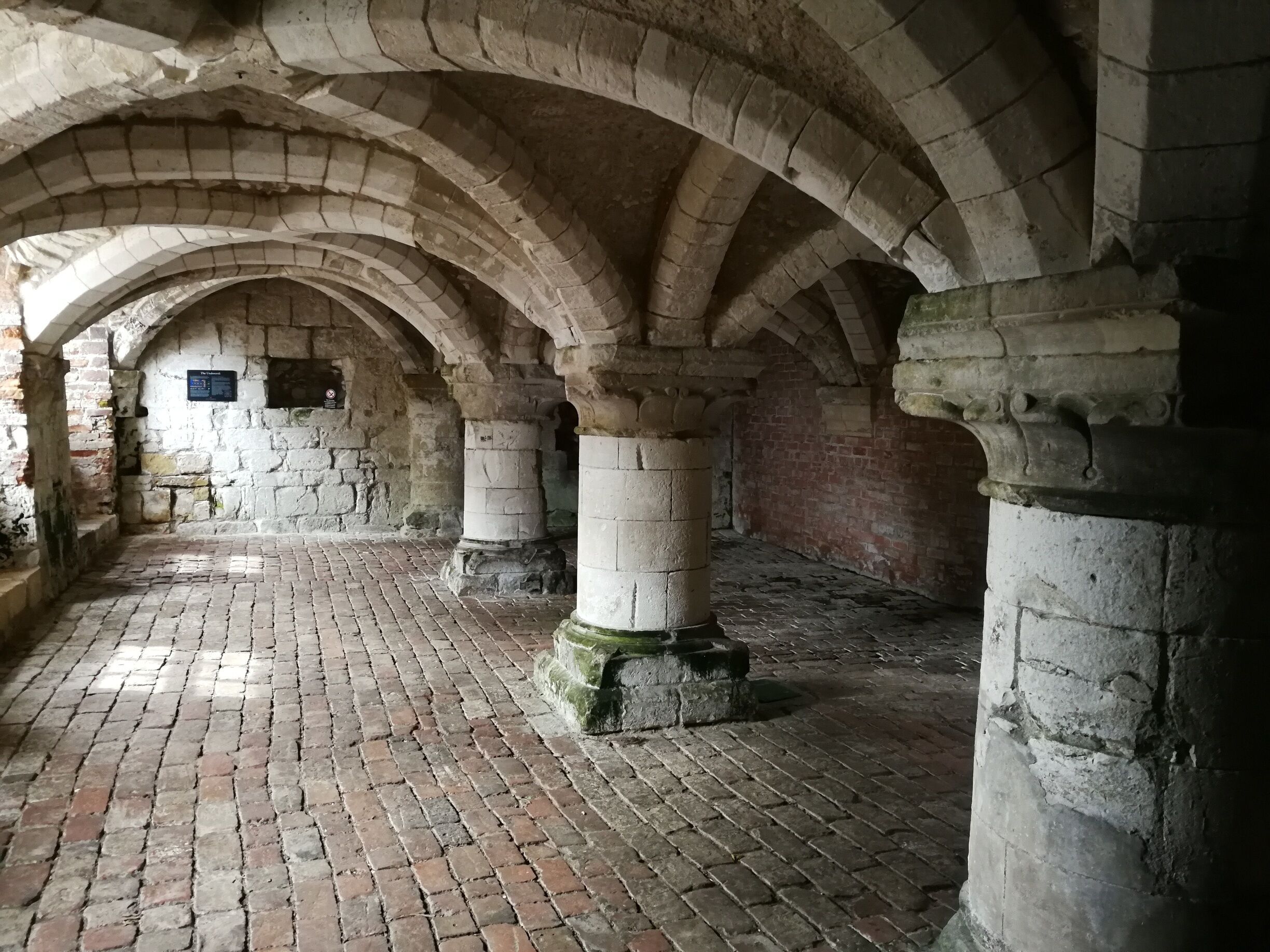 The spectacular undercroft at Burton Agnes Manor House. 
