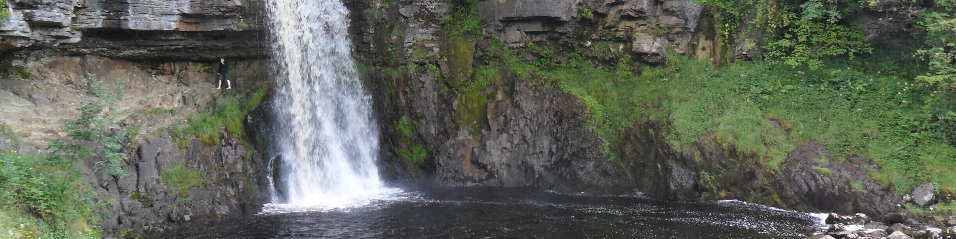 one of the many waterfalls on the ingleton waterfall trail