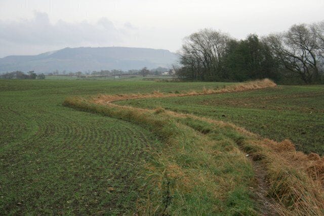 Public Footpath to Great Ayton Hugging the north bank of the River Leven this is the quickest walking route from Stokesley to Great Ayton so I assume it must be of great antiquity. I would have expected it to be more of a bridleway however but perhaps this route was just too boggy for horse and carts preferring a more southern route avoiding the river along the line of the modern A173.