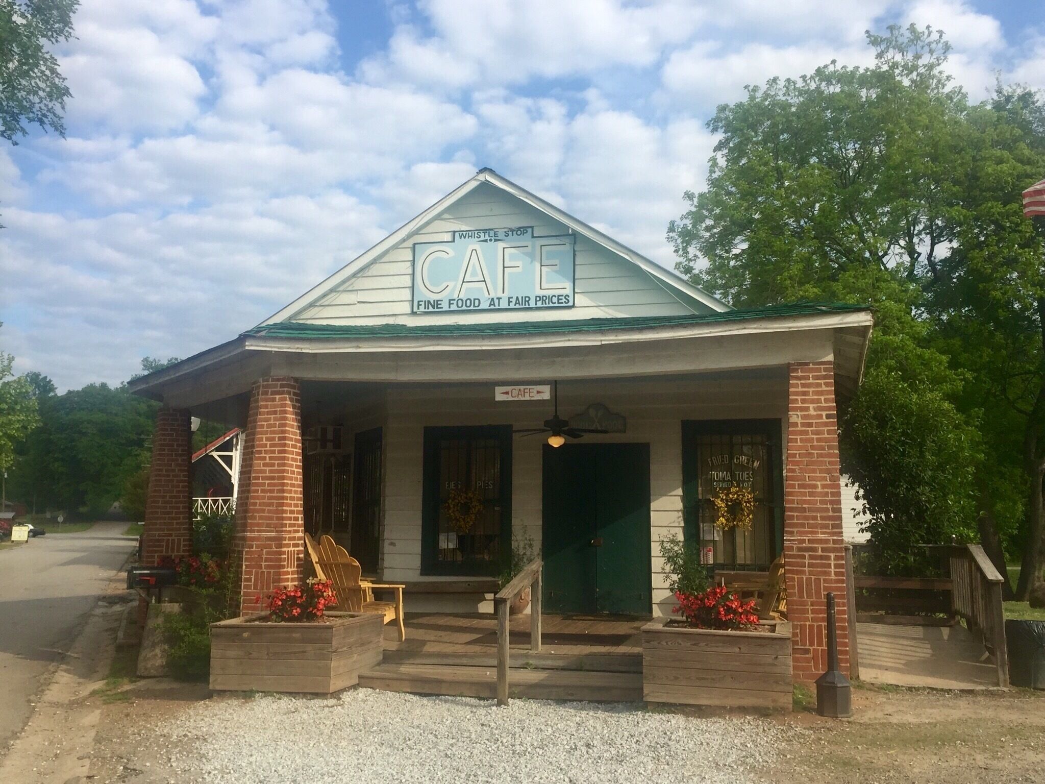 Most people would have never known about the Whistle Stop Cafe in Juliette, Georgia had it not been for the movie, "Fried Green Tomatoes." Great little town.