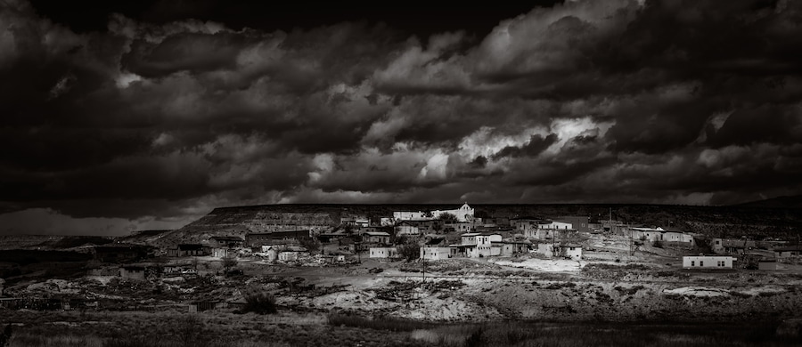 A native american-Indian community in the desert of New Mexico USA. Laguna Pueblo