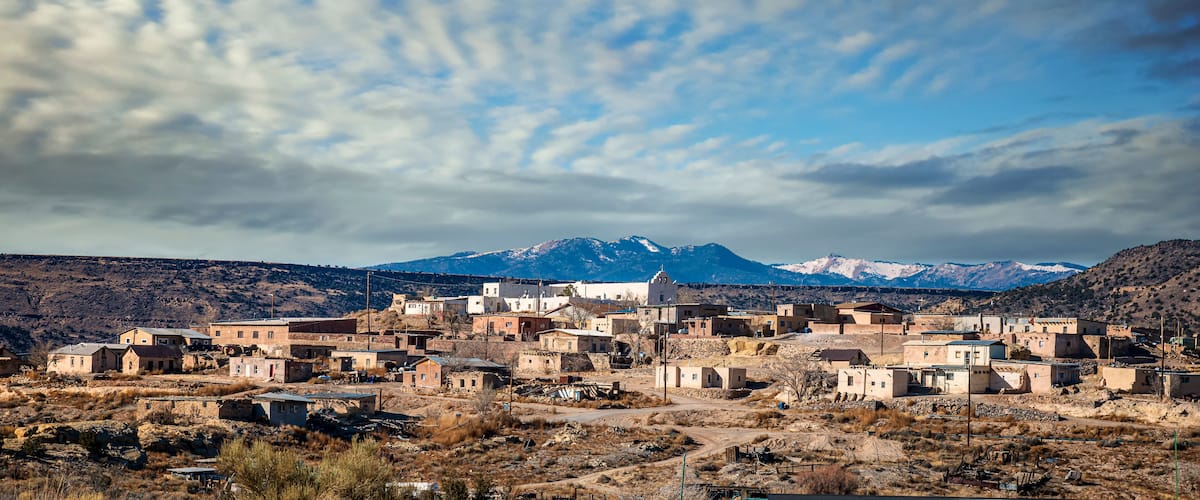 Laguna New Mexico with Mount Taylor in the Background