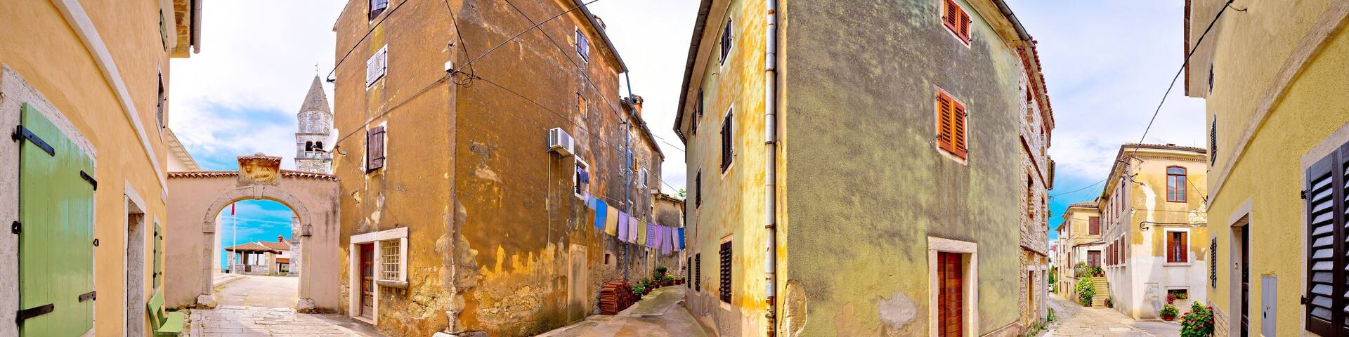 Town of Visnjan old stone street