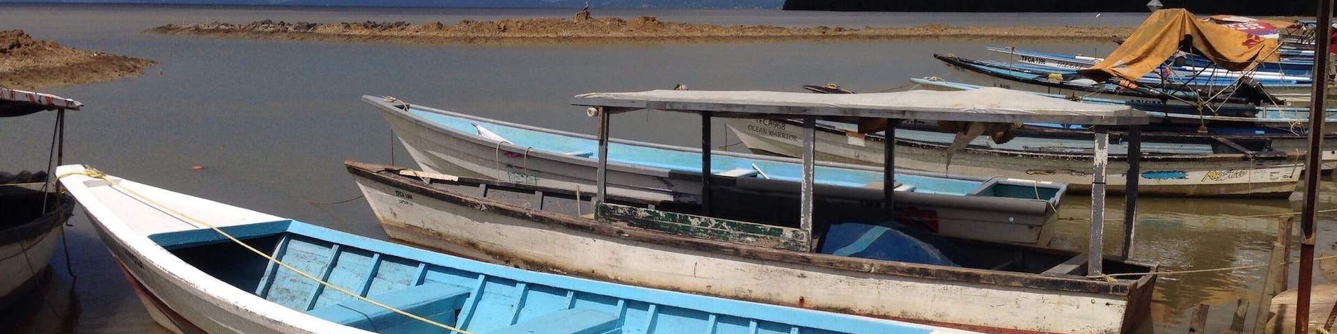 Fishing Boats docked outside of Waterloo along the west coast of Trinidad. In addition to the great scenery (Port of Spain and the NW coast of Trinidad are visible in the distance) this is an excellent place to look for birds including several over-wintering shorebird species like Whimbrel and Black-necked Stilts.