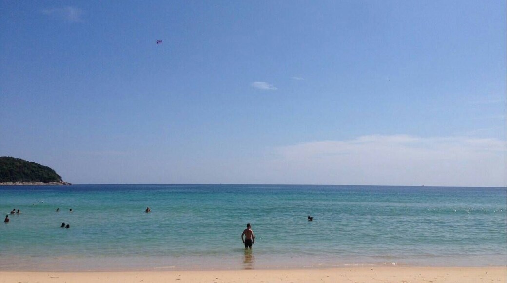 Peaceful beach. Swimming only.