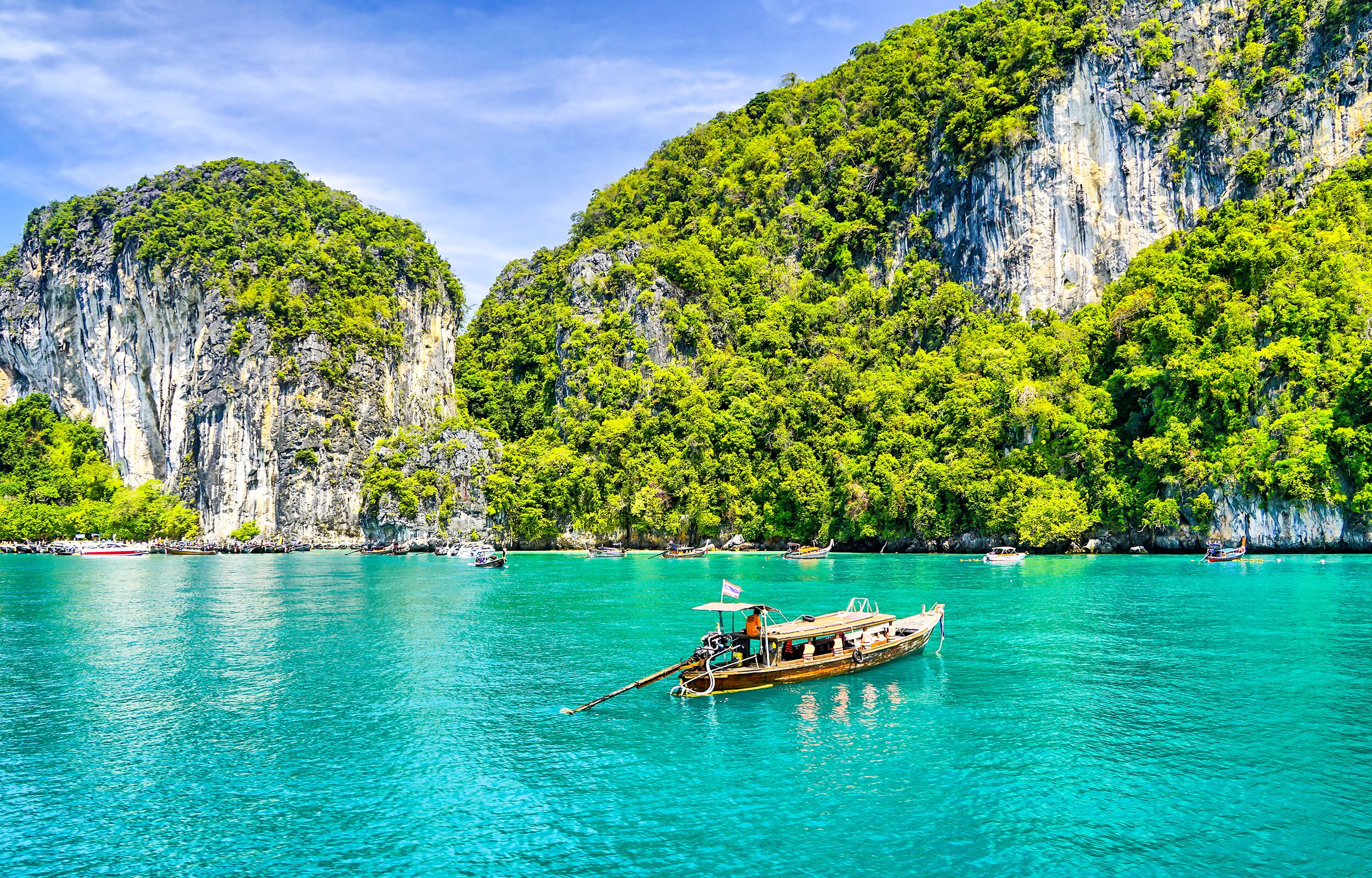 Thailand boat at Phuket island landscape, Shutterstock ID 616065782, Purchase Order: SP-1822 ANZ-18120 Wotif Search Engine - Destination Imagery, Order Number: , Client/Licensee: Wotif, Other: