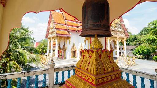 Bell in Buddhist Temple Wat Wichit Songkram.