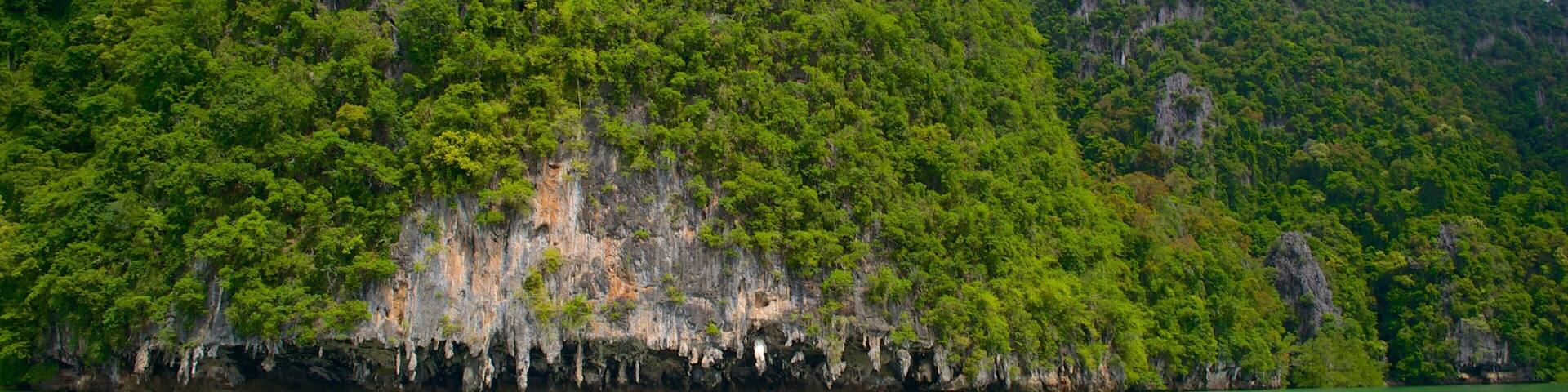 Phang Nga featuring mountains, island images and general coastal views