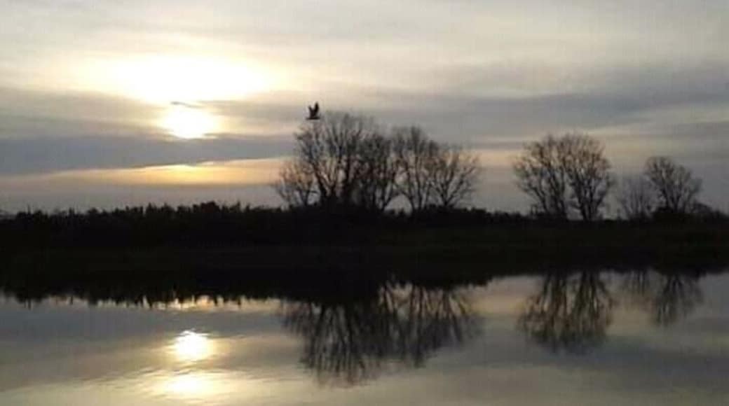 Sunset in Autumn in the rio tejo