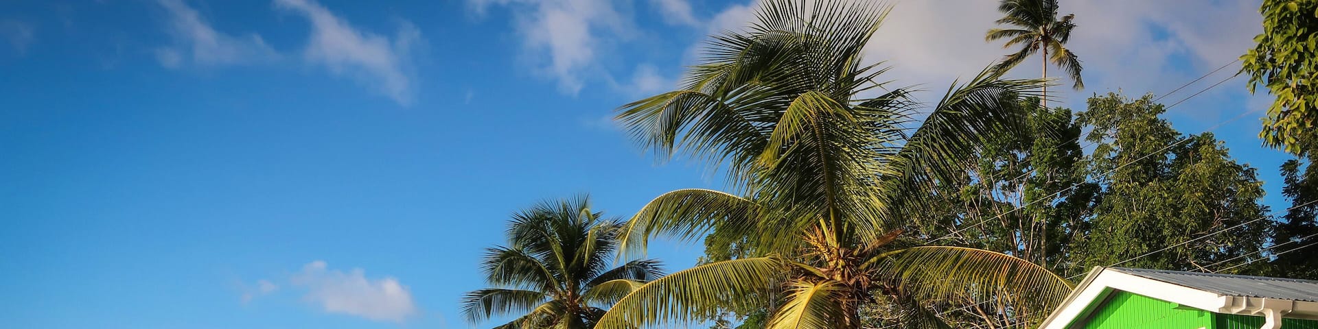 Colorful buildings of Swallow's Beach, Crown Point, Tobago