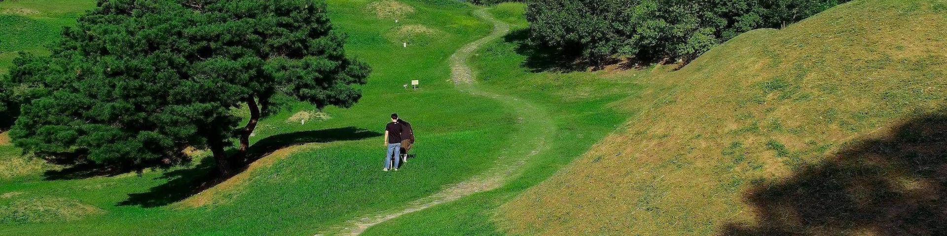 Ancient Tomb Park in Daegu, South Korea.