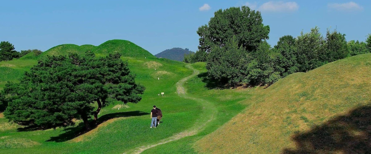 Ancient Tomb Park in Daegu, South Korea.