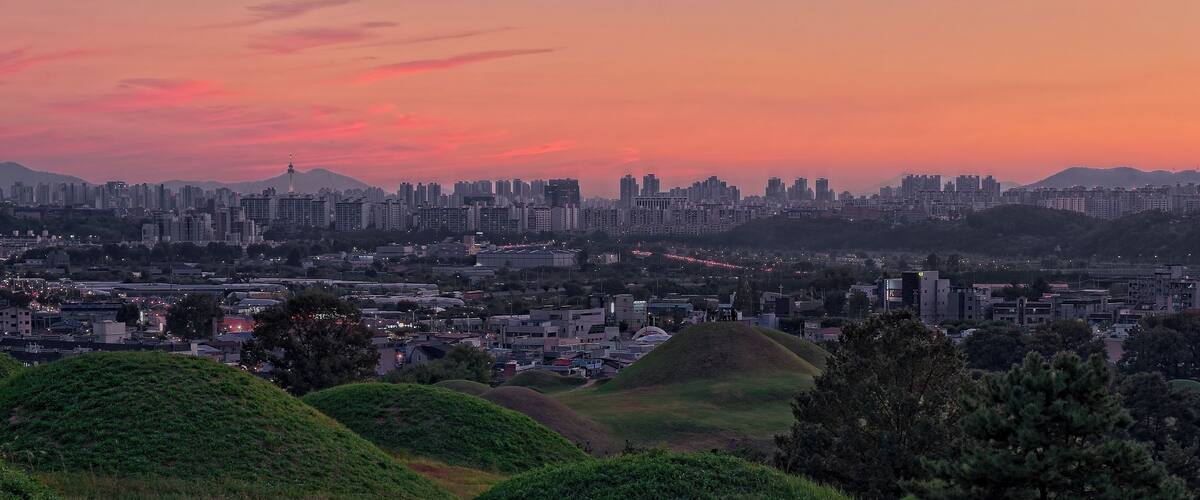 There are about 200 tombs in this area of Daegu. It is a wonderful spot for some great views of the city.