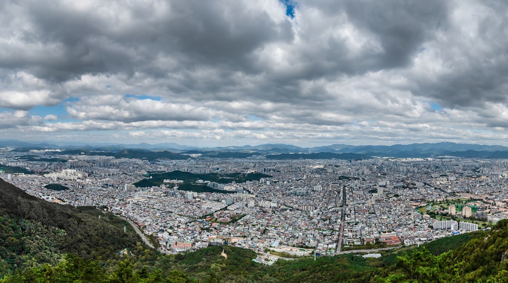 Daegu City panorama aerial view, South Korea