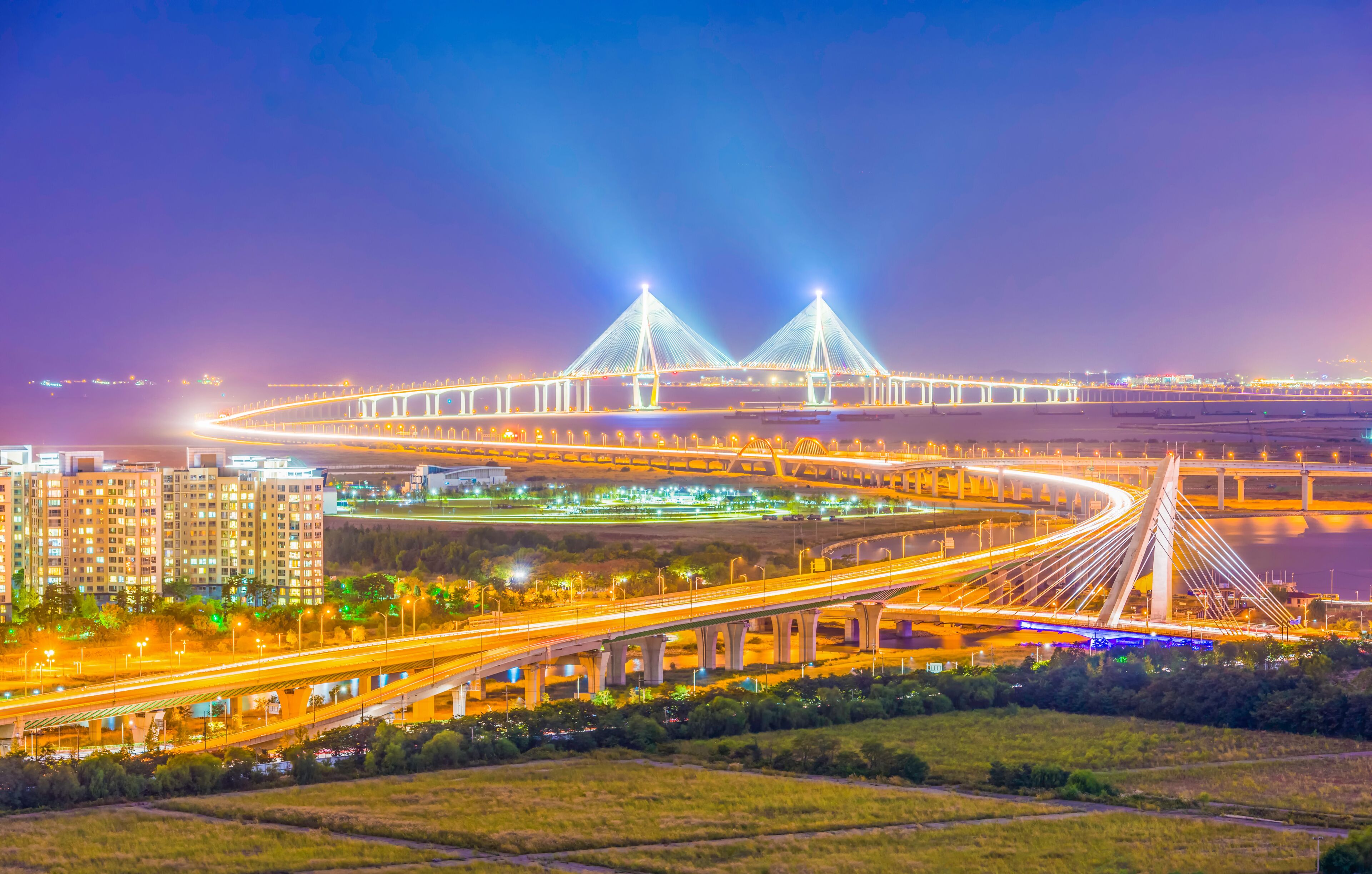 Incheon bridge at South Korea.