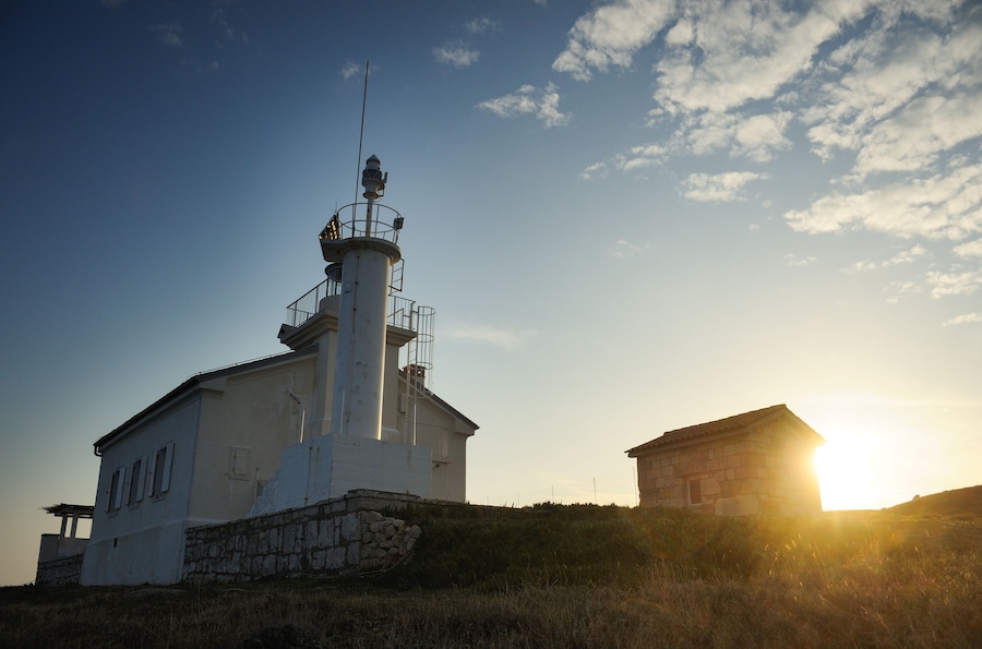 Leuchtturm Marlera bei Sonnenuntergang in Istrien