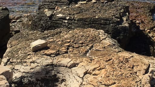 Beautiful quiet beach in a little village between Umag and Karigador, Istria..found these two little structures forming a lovely focus of the clear waters...