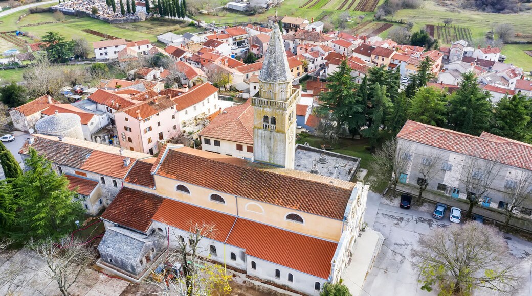 An aerial view of Zminj, Istria, Croatia