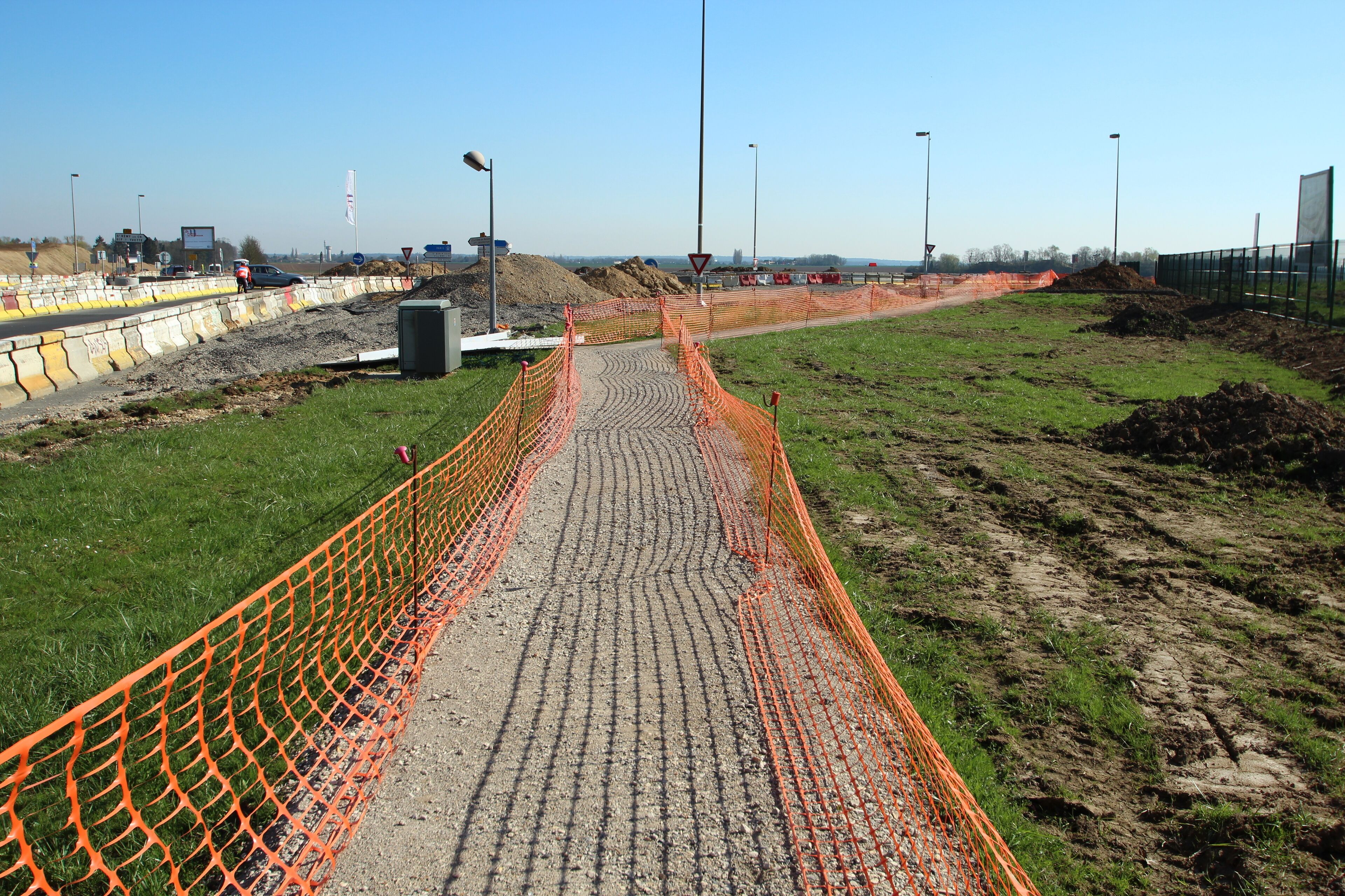 Golf roundabout in Saint-Aubin, Essonne, France.