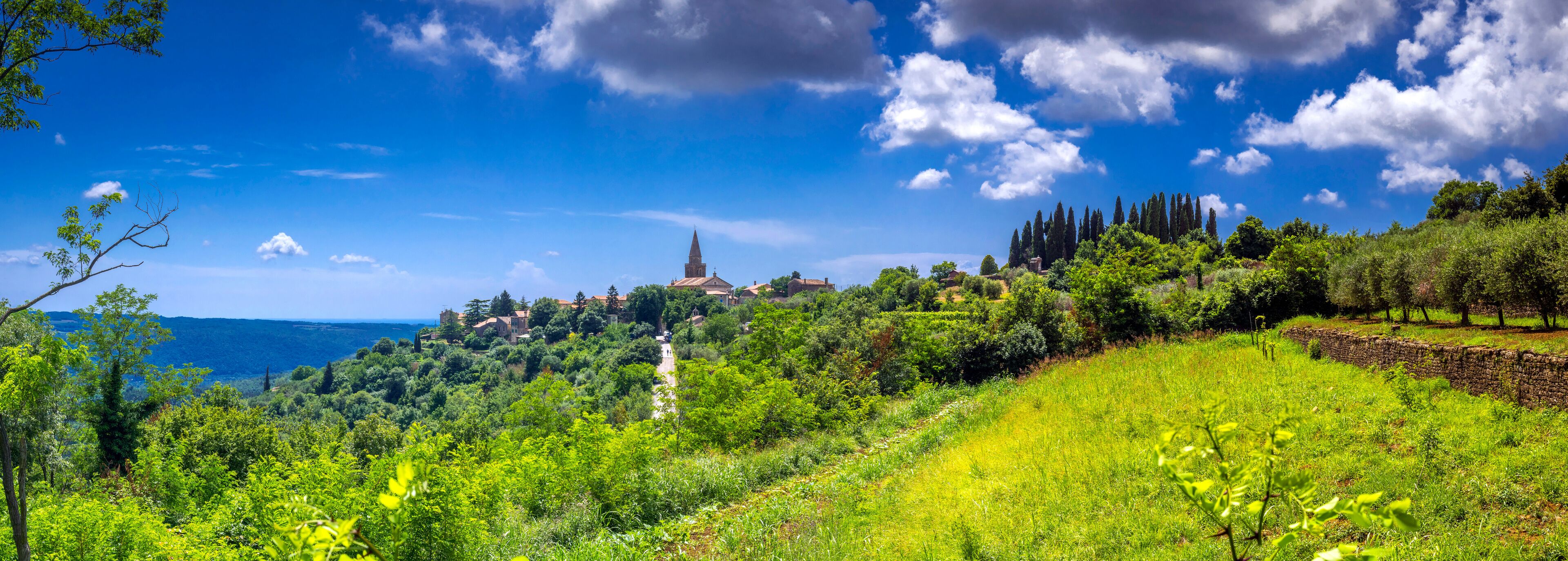 Mountain village Groznjan, Istria, Croatia