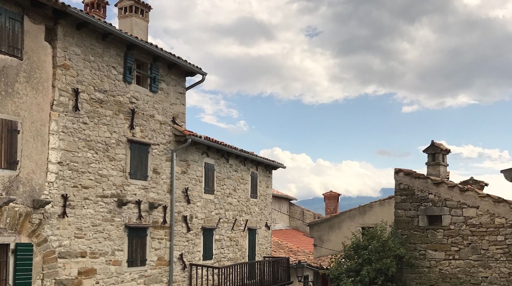 With a population variously quoted at 17, 18 and 23, the tiny medieval travel wonder of Hum on the Istrian peninsula in western Croatia is officially listed by the Guinness Book of Records as the smallest town in the world. Such a moniker swells this village of little more than a dozen grey stone houses with hundreds of visitors in the summer months. Getting here is somewhat challenging but well worth the stop. On a small road going to Hum, you will also find ruins.