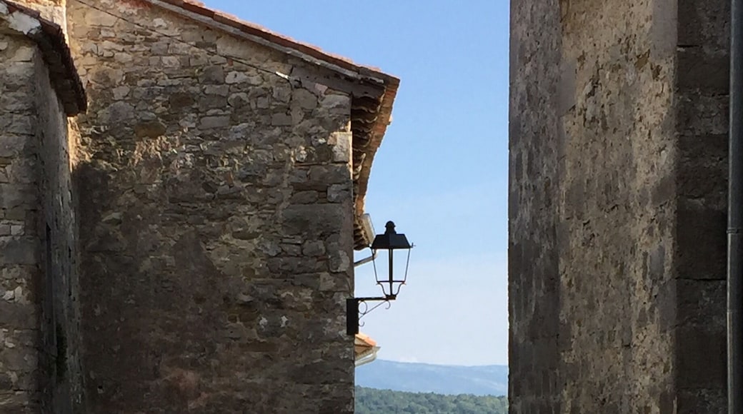 Hum, smallest town in the World...worth a visit just for that alone...has about 14 buildings including a beautiful church, and believe it or not my wife and I still couldn’t find the shop to return to 😂...beautiful scenery and you are met by a busker playing classical guitar as you enter through the town gate...full of Istrian character with a magical romantic feel...❤️