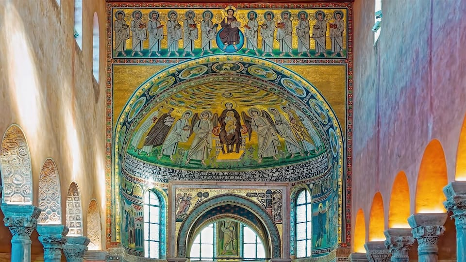 detail of the church, Euphrasian Basilica, Porec, Istria, Croatia, Europe, October 2024