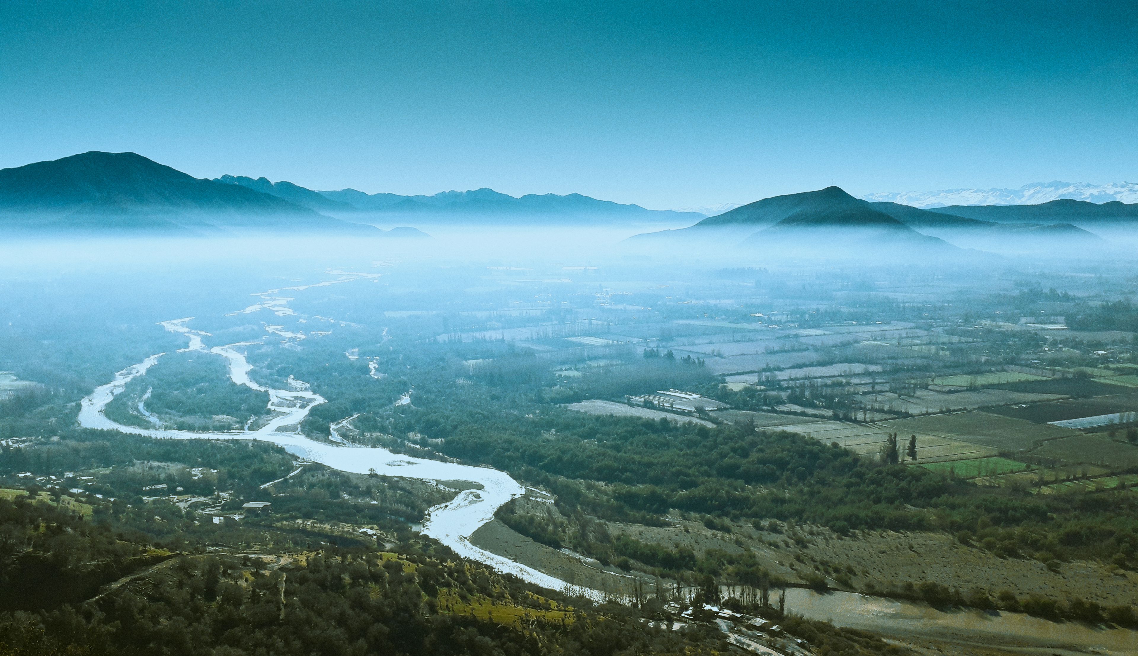 Panoramic view of Valle del Cachapoal