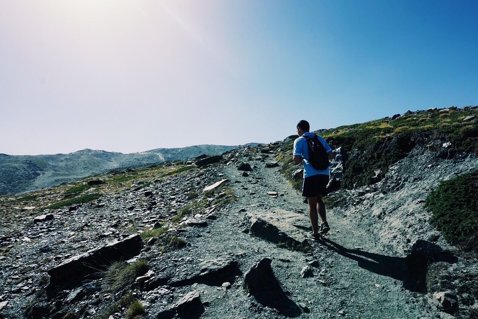 Hiking around Sierra Nevada in Granada. Bring warm clothing with if you're planning to get to the top, even in the middle of summer, it's freezing up there! Make sure to bring something to cover your face too from the cold. #hiking #spain 