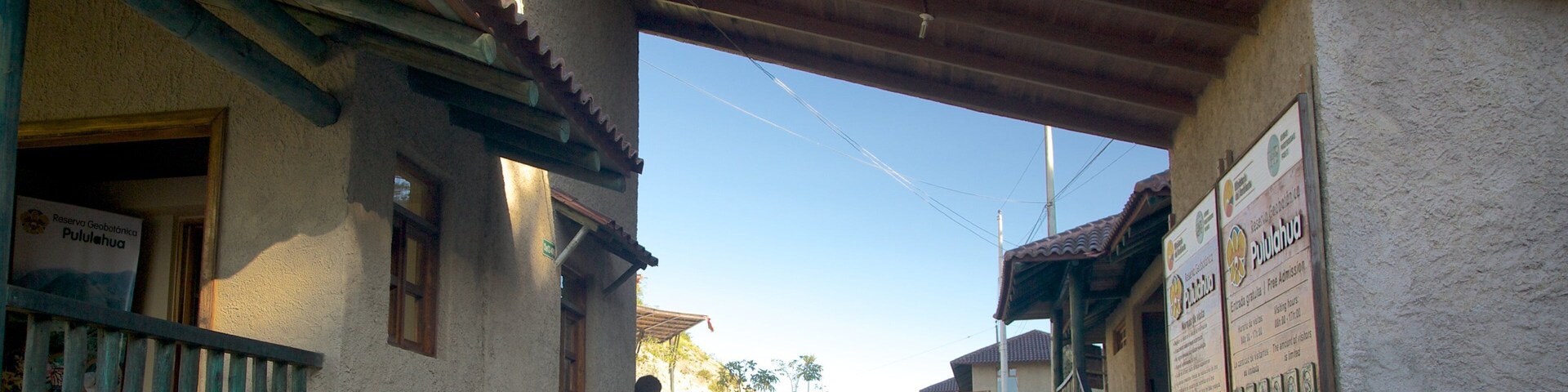 Quito which includes a small town or village as well as an individual male