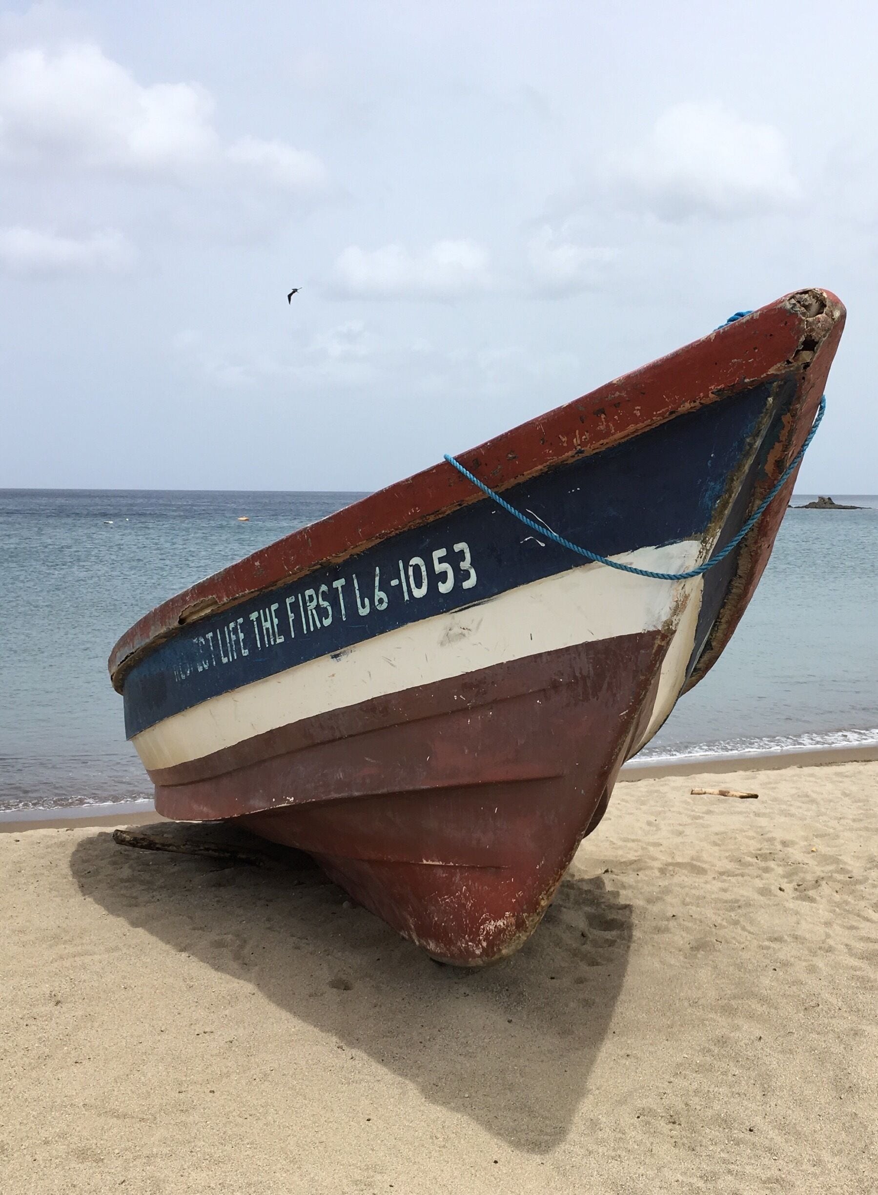 Friendly craftsman line the beach in this quiet town.