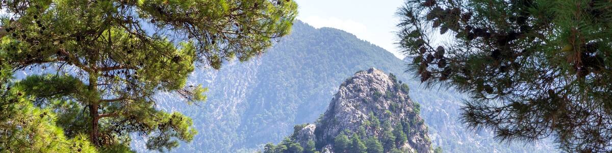 Summer landscape, little village on the mountain side in the highlands of Turkey