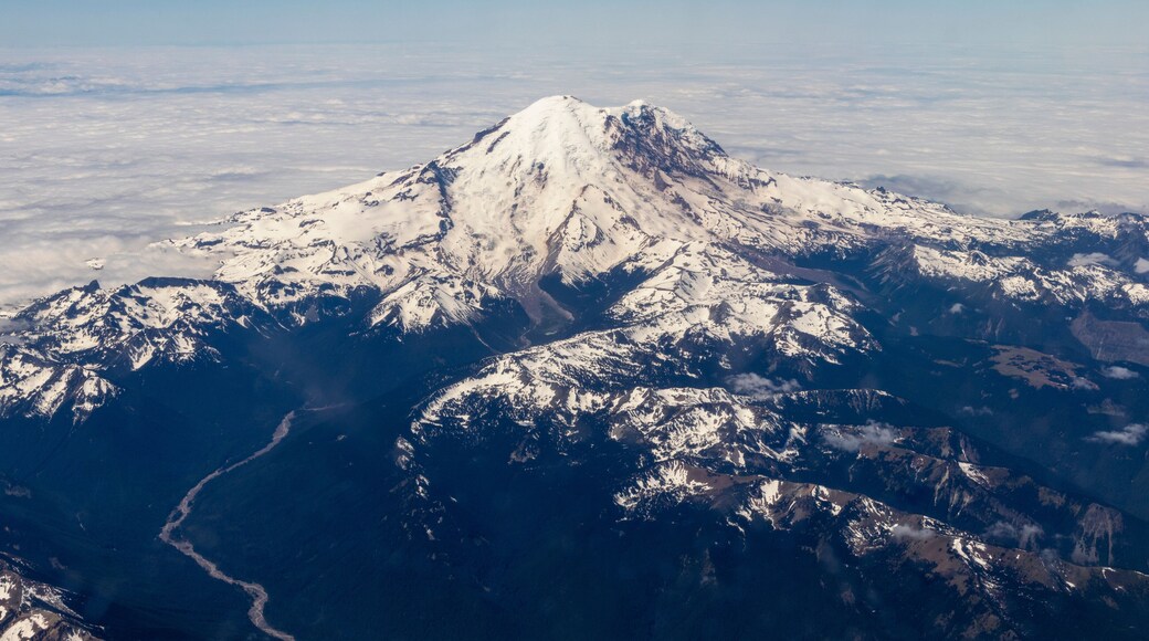 Aerial view of Mount Rainier