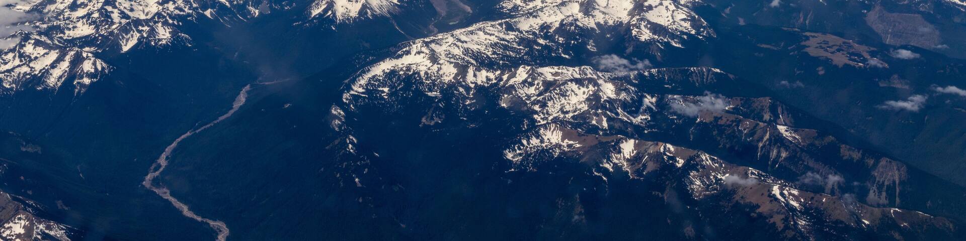 Aerial view of Mount Rainier