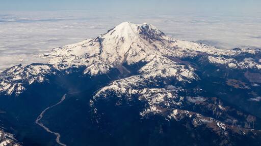 Aerial view of Mount Rainier