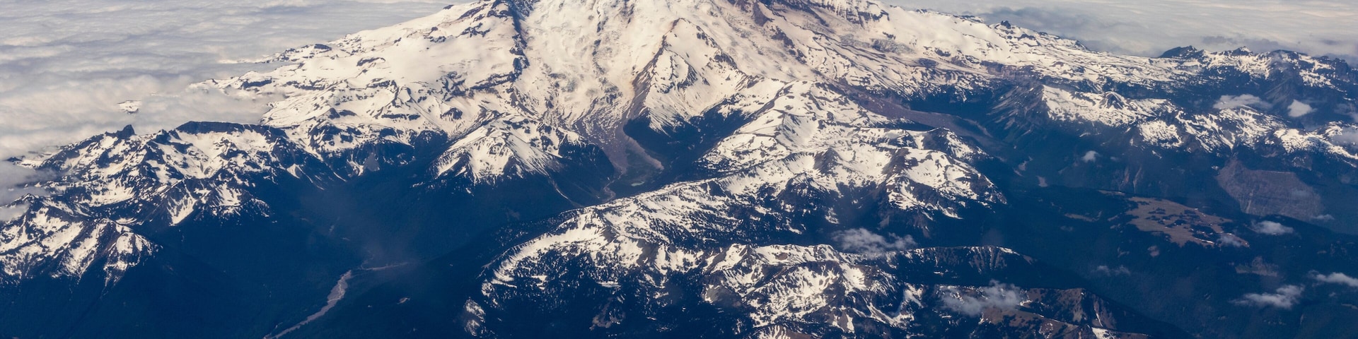Aerial view of Mount Rainier
