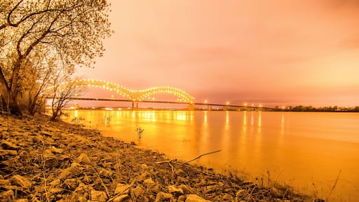 Hernando de Soto Bridge - Memphis Tennessee at night