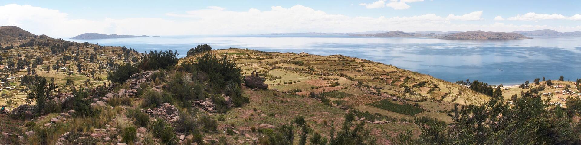 Reise durch Peru. Auf der Halbinsel Capachica am Titicaca See.