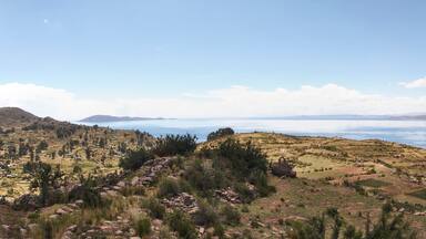 Reise durch Peru. Auf der Halbinsel Capachica am Titicaca See.