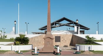 Belize Cityscape with Fort George Memorial Park. Caribbean Island