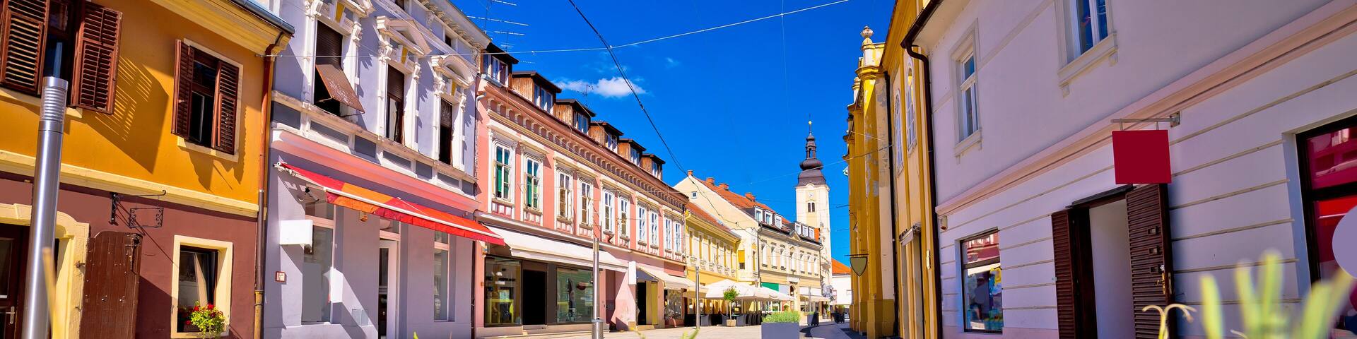 Town of Cakovec main street view