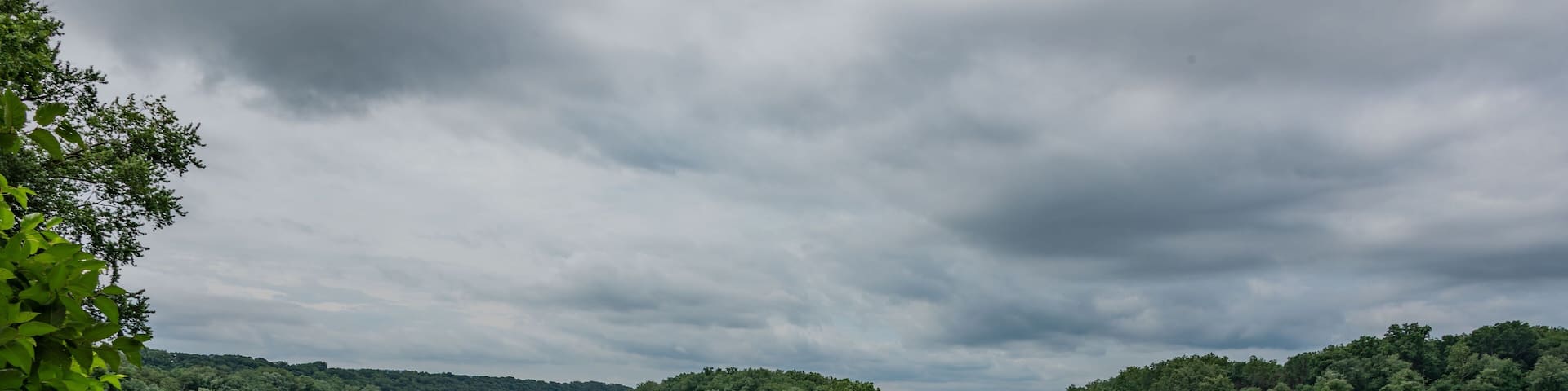 View of the Susquehanna River from Halifax Pennsylvania on a Rainy Summer Day