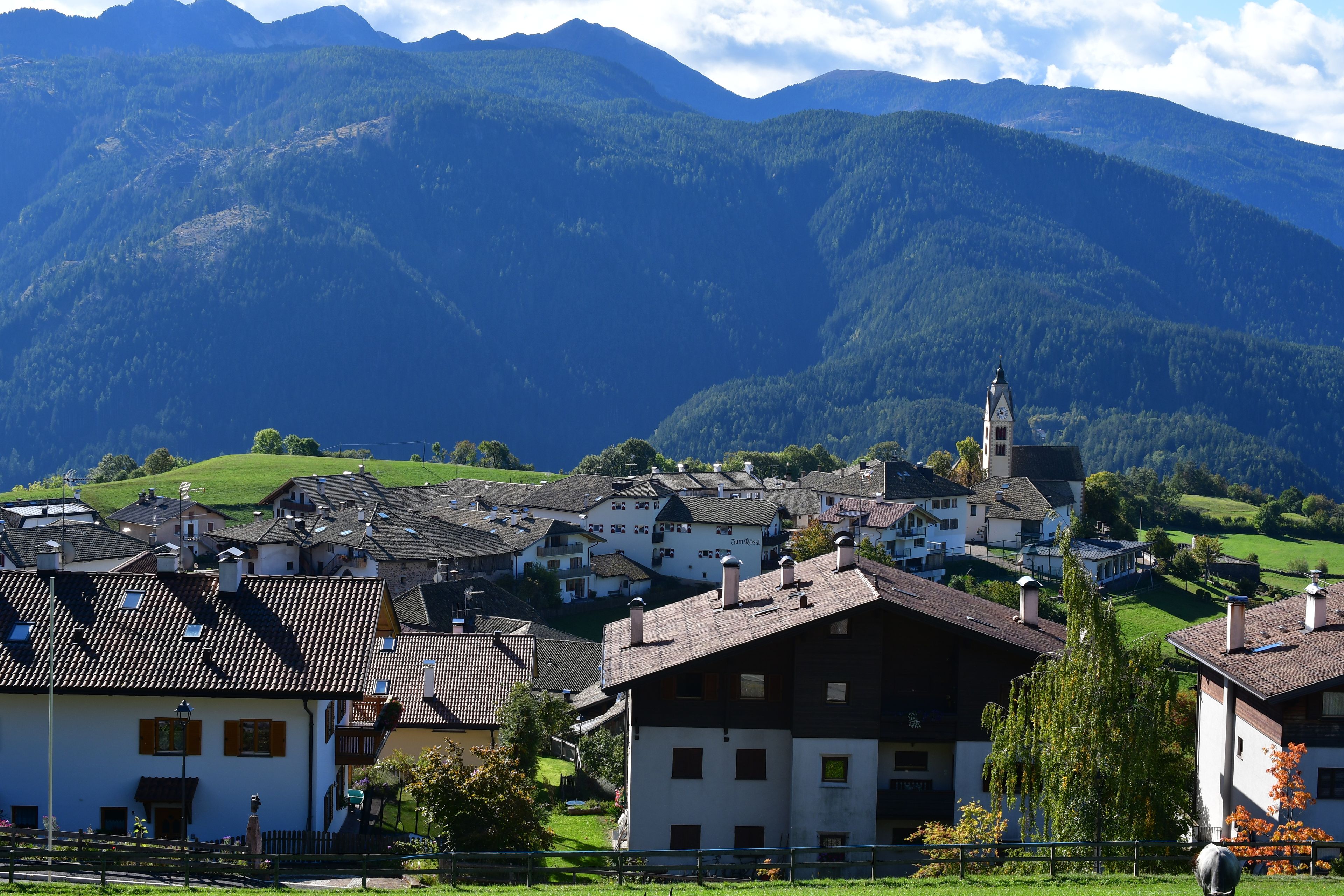 View to Altrei in Southtyrol 