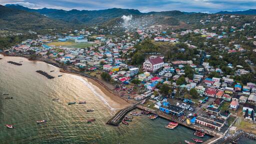 Dennery village St Lucia old fishing village rural community