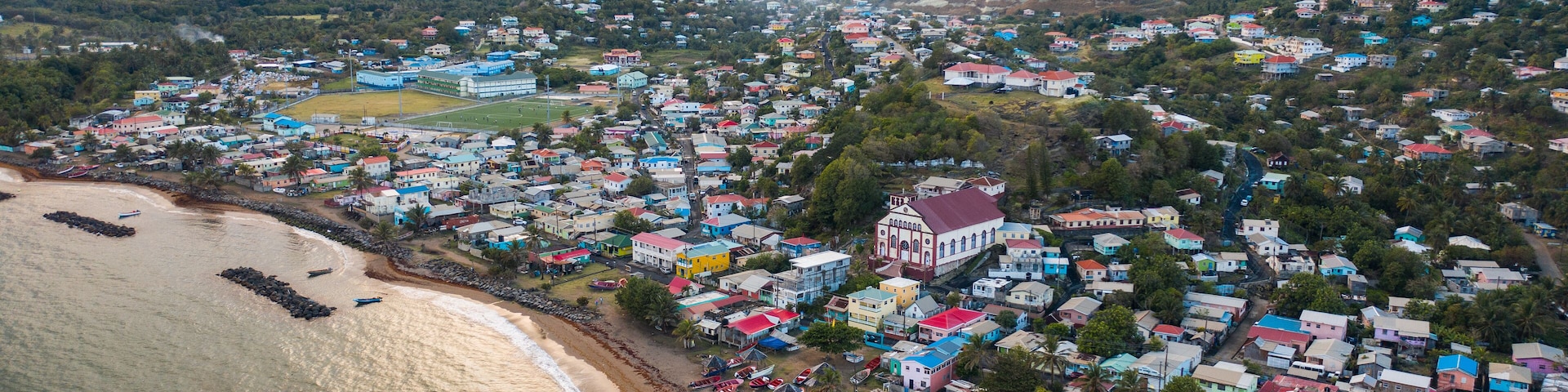 Dennery village St Lucia old fishing village rural community