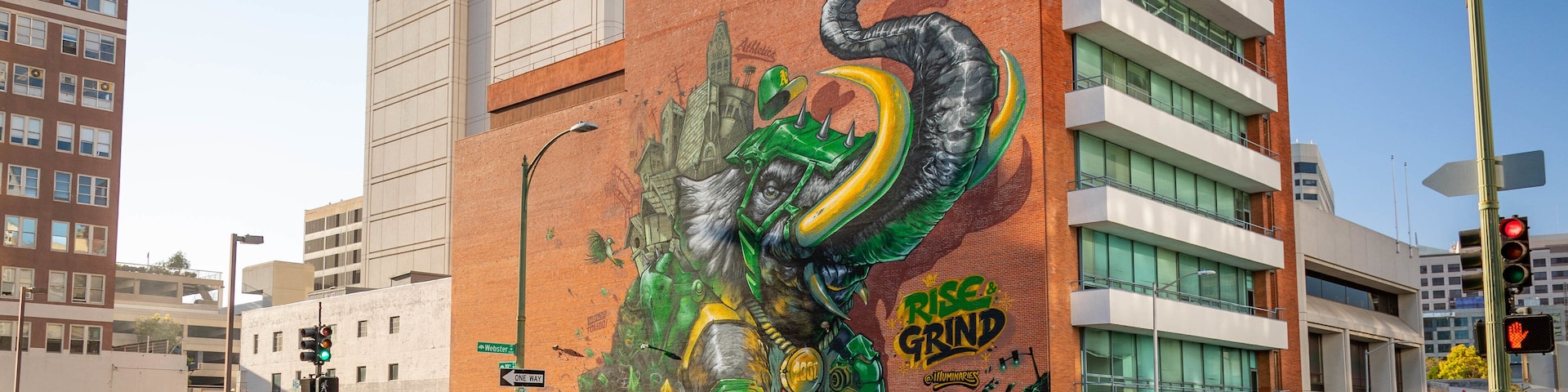 Telegraph Avenue which includes outdoor art and a city