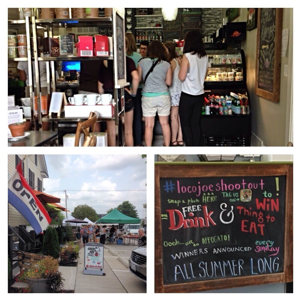 A wonderful motorcycle ride with the wife to a Purcellville, VA to a farmer's market revealed not just a small very good market, but a great little coffee house mixed in with a home decor store. LoCo Joes is great!  Had a pout over that was flavorful and perfect. A new weekend bike trip destination is found. 