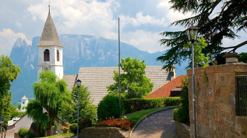 Renon which includes street scenes and a church or cathedral